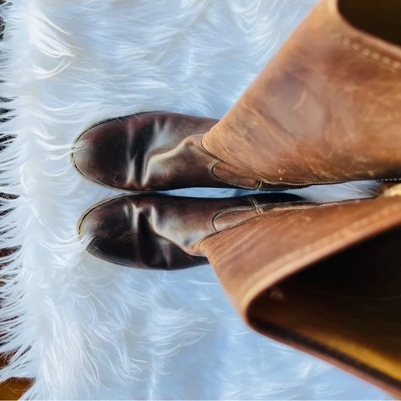 Frye boots - size 7.5 dark brown all leather pull on boots - Picture 4 of 9